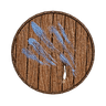 Escudo de madera de Lobo Gris