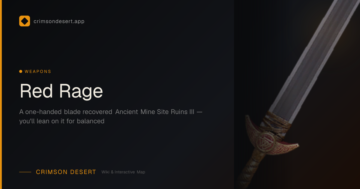 Red Rage - Stats, Location & How to Get | Crimson Desert Wiki ...