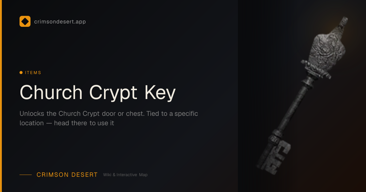 Church Crypt Key - Location & How to Get | Crimson Desert Wiki ...