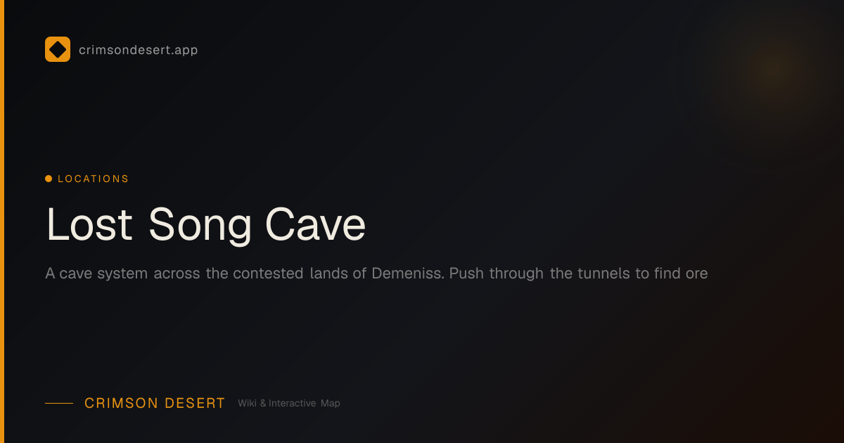 Lost Song Cave - Guide, Services & Map | Crimson Desert Wiki ...