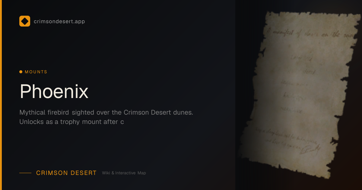 Phoenix - Stats, Location & How to Tame | Crimson Desert Wiki ...