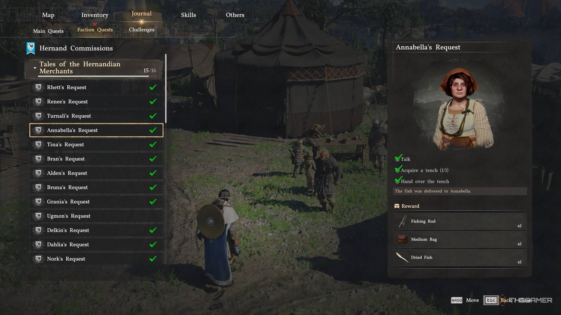 Hernand Commissions list shown in the Crimson Desert quest log