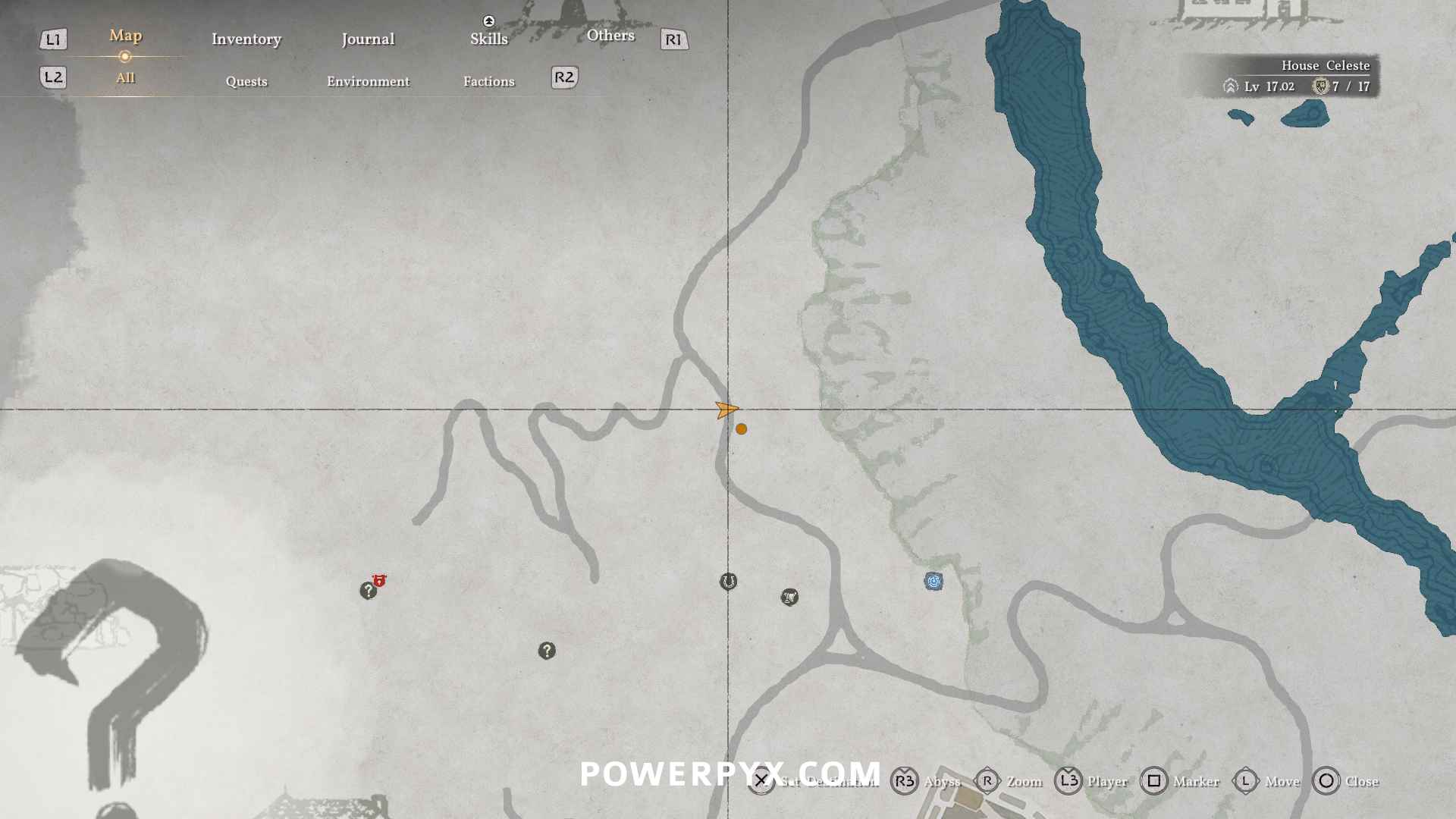 Sealed Abyss Artifact appearing as a purple icon on the minimap