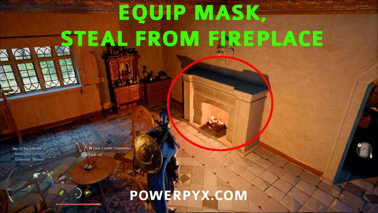 Gold Bar hidden in the Lioncrest Manor fireplace