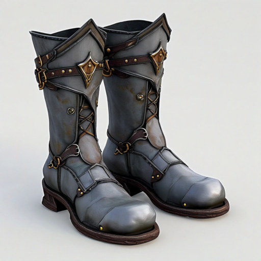 Grauer-Wolf-Lederstiefel