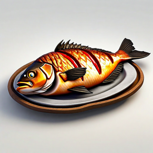 Grand poisson grillé nourrissant