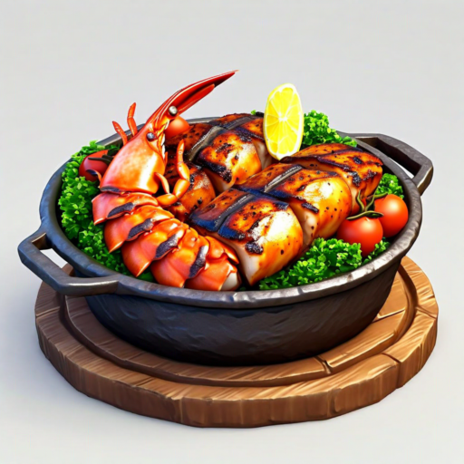 Fruits de mer grillés consistants