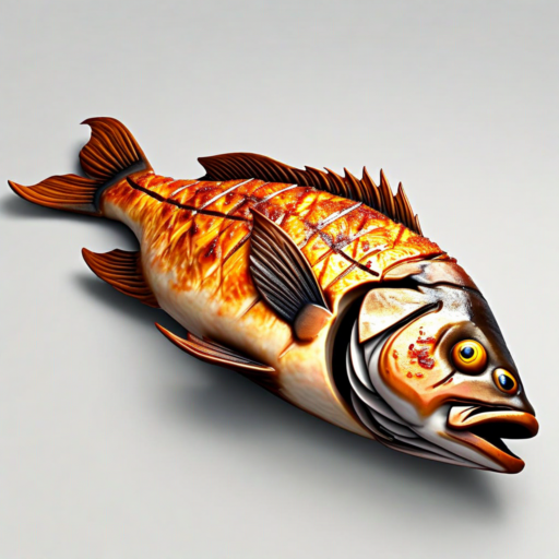 Herzhafter Großer Gegrillter Fisch