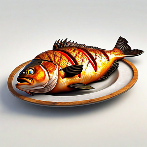 Grand poisson grillé rassasiant