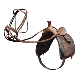 Schäbiger Pferdesattel