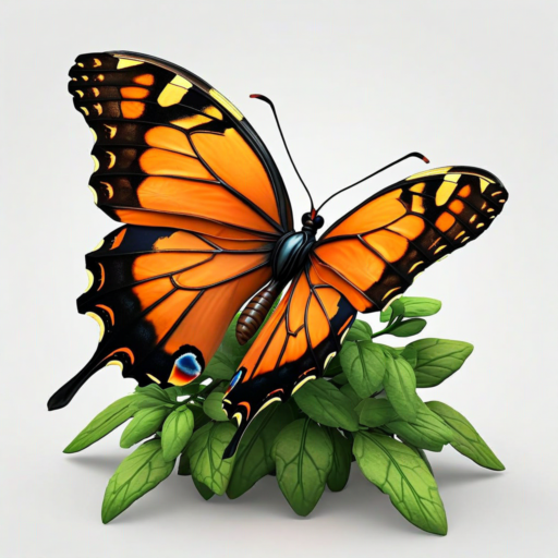 Farfalla foglia di quercia arancione