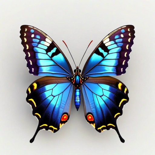 Papillon paon bleu austral