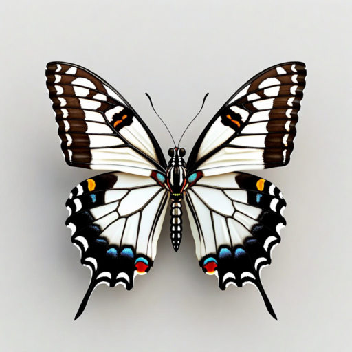 Weiß gestreifter Schmetterling