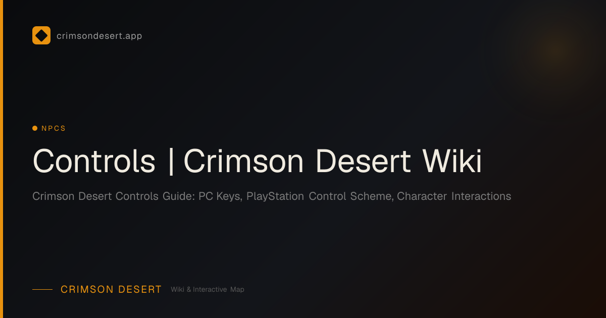 Controls | Crimson Desert Wiki - Location, Services & Quests | Crimson ...